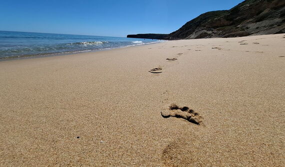 Fußspuren im Sand