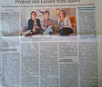 Zeitungsbericht der MZ über die Demo