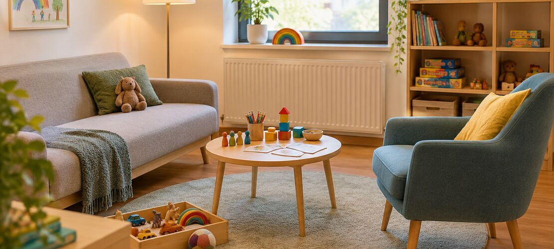 Blick in ein Therapiezimmer KI generiertes Bild